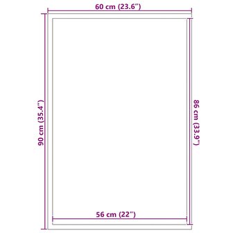 Deurmat 60x90 cm zwart 7