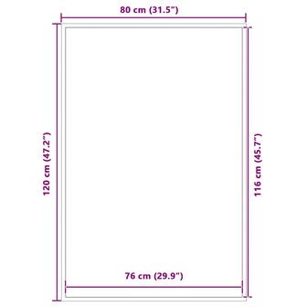 Deurmat 80x120 cm zwart 7