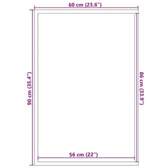 Deurmat 60x90 cm blauw 7