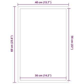 Deurmat 40x60 cm zwart 7