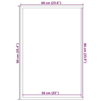 Deurmat 60x90 cm zwart 7