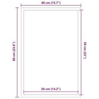Deurmat 40x60 cm bruin 7