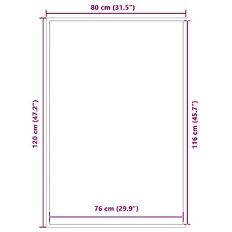 Deurmat 80x120 cm grijs 7