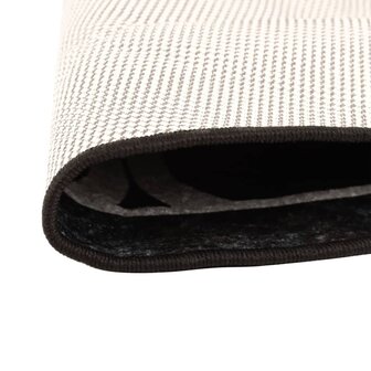 Vloerkleed wasbaar anti-slip &Oslash; 120 cm zwart en wit 3
