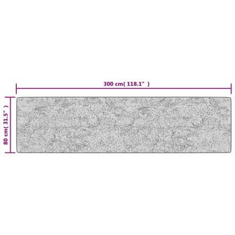Vloerkleed wasbaar anti-slip 80x300 cm zwart en goudkleurig 8