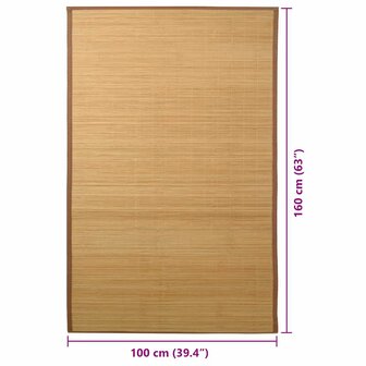 Tapijt 100x160 cm bamboe bruin 7