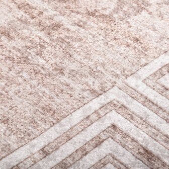 Vloerkleed wasbaar anti-slip 120x180 cm beige 3