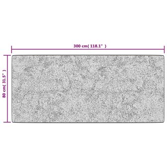 Vloerkleed wasbaar anti-slip 80x300 cm meerkleurig 5