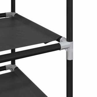 Schoenenrek 10-laags 33x33x174 cm nonwoven stof zwart 7