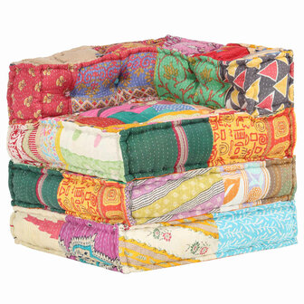 Poef modulair stof patchwork 4
