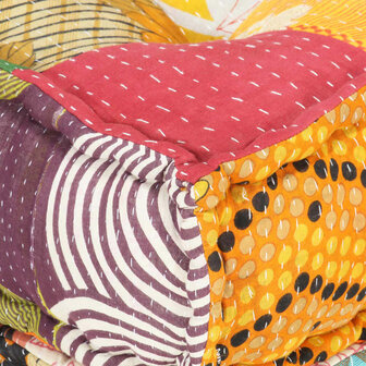 Poef modulair stof patchwork 9