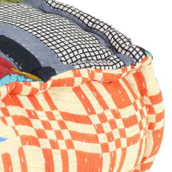 Poef modulair stof patchwork 9