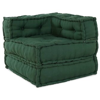 Poef modulair 70x70x54 stof groen 1
