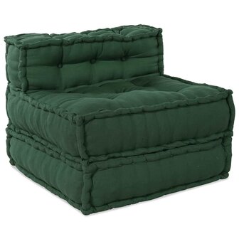 Poef modulair 70x70x54 stof groen 1