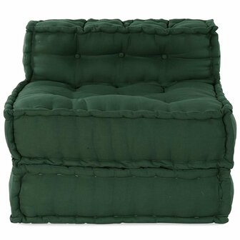 Poef modulair 70x70x54 stof groen 2