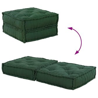 Poef modulair 70x70x36 stof groen 5