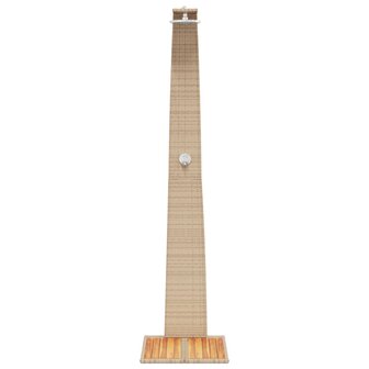 Buitendouche 55x60x224 cm poly rattan en acaciahout beige 5