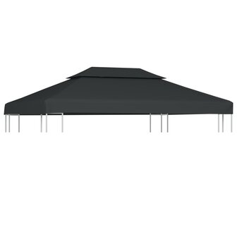 Prieeldak 2-laags 4x3m 310 g/m&sup2; antracietkleurig 1