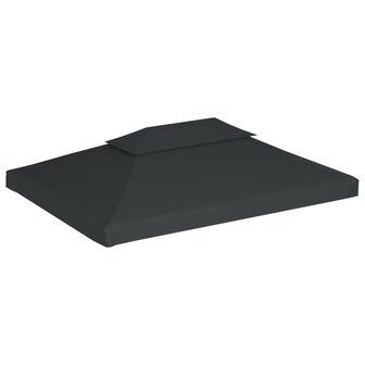 Prieeldak 2-laags 4x3m 310 g/m&sup2; antracietkleurig 2