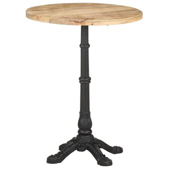 Bistrotafel &Oslash; 60x76 cm ruw mangohout 8