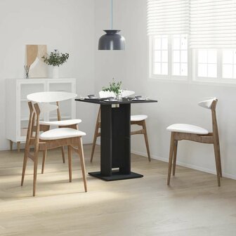 Bistrotafel 60x60x75 cm bewerkt hout zwart 3
