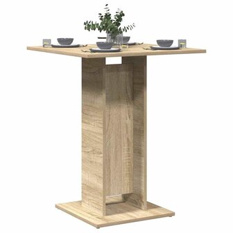 Bistrotafel 60x60x75 cm bewerkt hout sonoma eikenkleurig 1