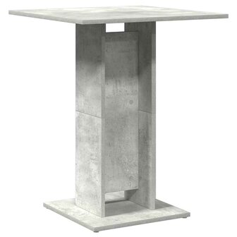 Bistrotafel 60x60x75 cm bewerkt hout betongrijs 2