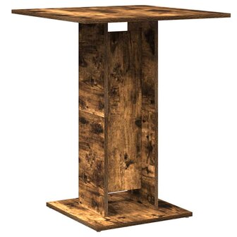 Bistrotafel 60x60x75 cm bewerkt hout gerookt eikenkleurig 2