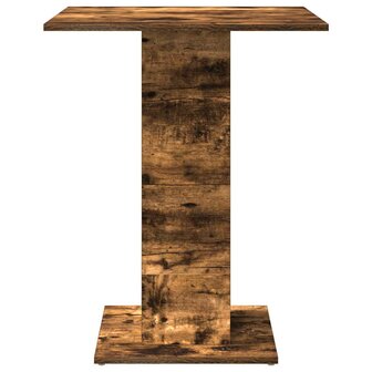 Bistrotafel 60x60x75 cm bewerkt hout gerookt eikenkleurig 5