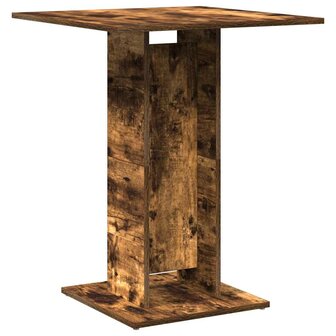 Bistrotafel 60x60x75 cm bewerkt hout gerookt eikenkleurig 6