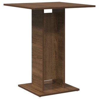 Bistrotafel 60x60x75 cm bewerkt hout bruin eikenkleur 2