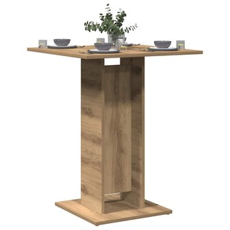Bistrotafel 60x60x75 cm spaanplaat artisanaal eikenkleurig 3
