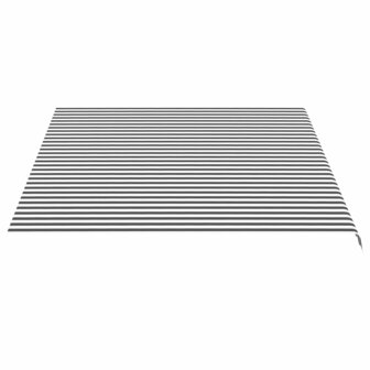 Vervangingsdoek voor luifel 4,5x3,5 m antracietkleurig en wit 4