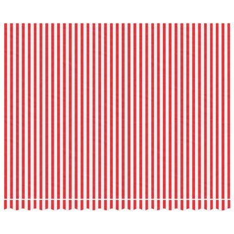 Vervangingsdoek voor luifel gestreept 4x3 m rood en wit 3