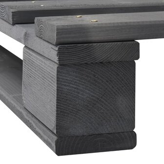 Bedframe pallet massief grenenhout grijs 90x200 cm 6
