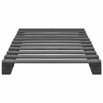 Bedframe pallet massief grenenhout grijs 100x200 cm 3