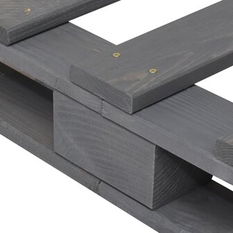 Bedframe pallet massief grenenhout grijs 180x200 cm 5