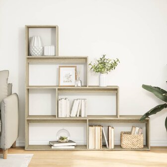 Kamerscherm / boekenkast 143,5x29x143,5 cm hout sonoma eiken 3