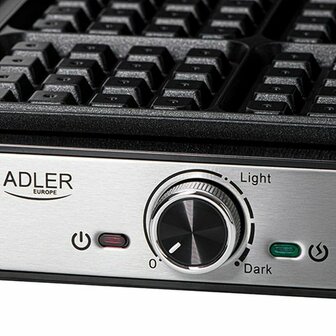 Wafelmaker Adler AD 3083 Zwart Zilverkleurig 1800 W 5