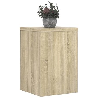 Plantenstandaards 2 st 25x25x35 cm bewerkt hout sonoma eiken 3