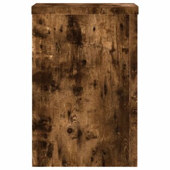 Plantenstandaards 2 st 25x25x35 cm bewerkt hout gerookt eiken 5