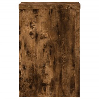 Plantenstandaards 2 st 25x25x35 cm bewerkt hout gerookt eiken 6