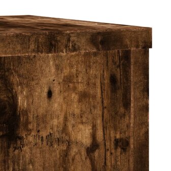 Plantenstandaards 2 st 25x25x35 cm bewerkt hout gerookt eiken 8