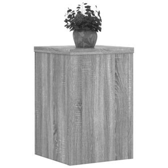Plantenstandaards 2 st 25x25x35 cm bewerkt hout grijs sonoma 3