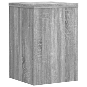 Plantenstandaards 2 st 25x25x35 cm bewerkt hout grijs sonoma 4