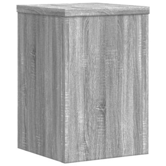 Plantenstandaards 2 st 25x25x35 cm bewerkt hout grijs sonoma 7