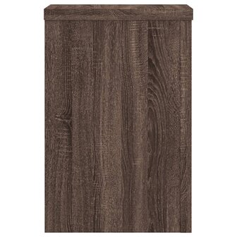 Plantenstandaards 2 st 25x25x35 cm bewerkt hout bruin eiken 5