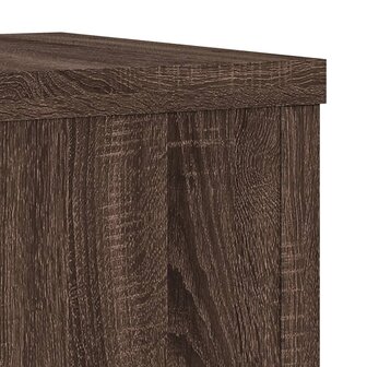 Plantenstandaards 2 st 25x25x35 cm bewerkt hout bruin eiken 8
