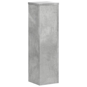 Plantenstandaards 2 st 17x17x60 cm bewerkt hout betongrijs 4