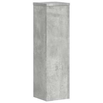 Plantenstandaards 2 st 17x17x60 cm bewerkt hout betongrijs 7